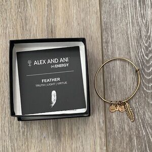 Alex and Ani Gold Charm Bangle